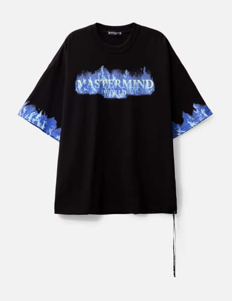 Mastermind World オーバーサイズ ファイヤー ショートスリーブ Tシャツ