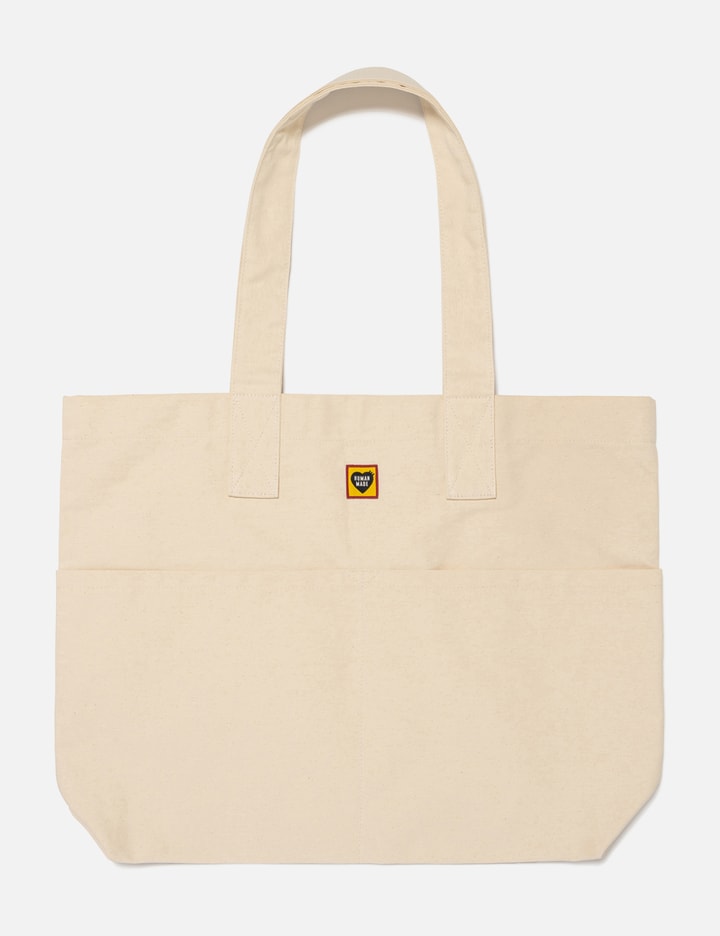 Shop Human Made Canvas Tote Bag In White