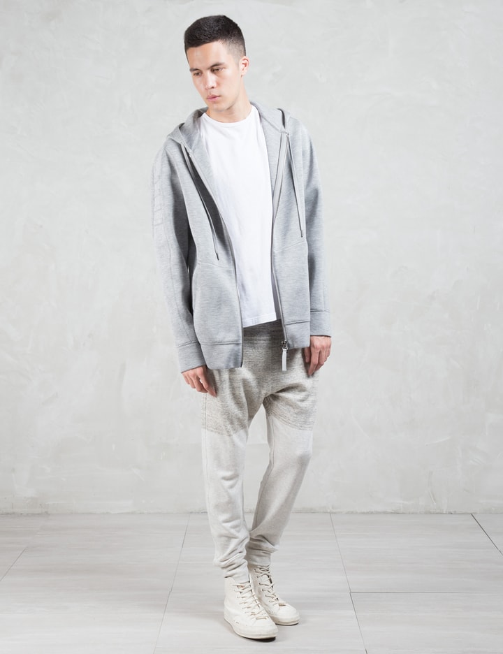 Helmut Lang 2 Tone Gradient Heather Curved Leg Track Pants