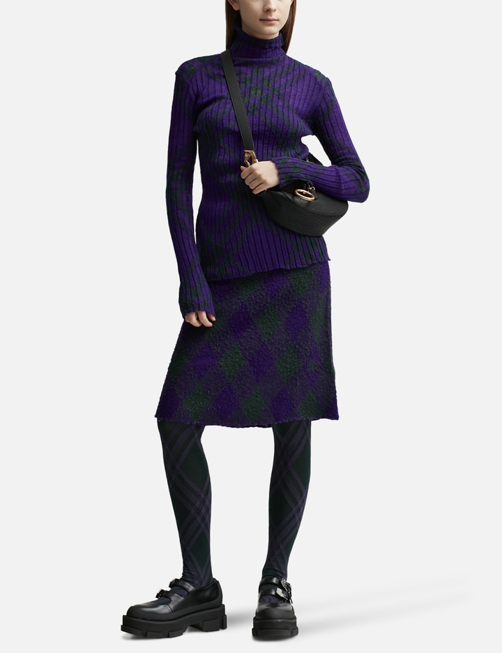 Burberry Check Wool Blend Tights In Multicolor