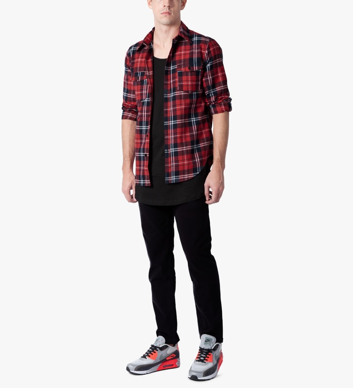 Red Yeezy 77 Flannel Shirt Placeholder Image