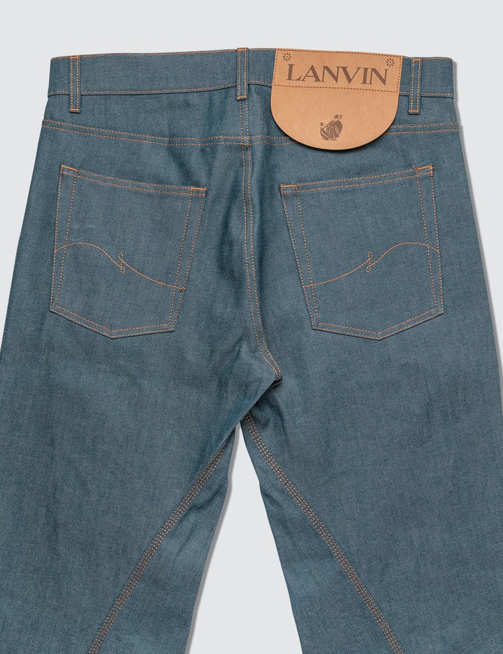 Asymmetrical Cropped Jeans Placeholder Image