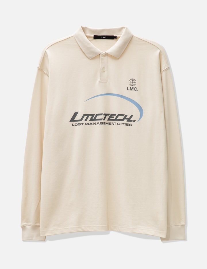 Lmc Tech Pk Collar Long Sleeve T-shirt In Beige