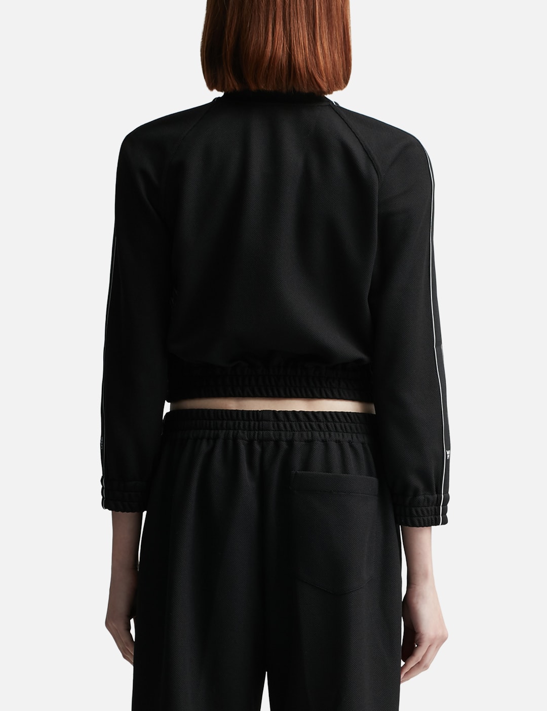 Cropped Track Jacket With Logo Tape In Pique view 15