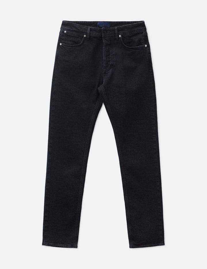 Stone Island Stretch Black Denim-Rinsed Slim Fit Five-Pocket Jeans