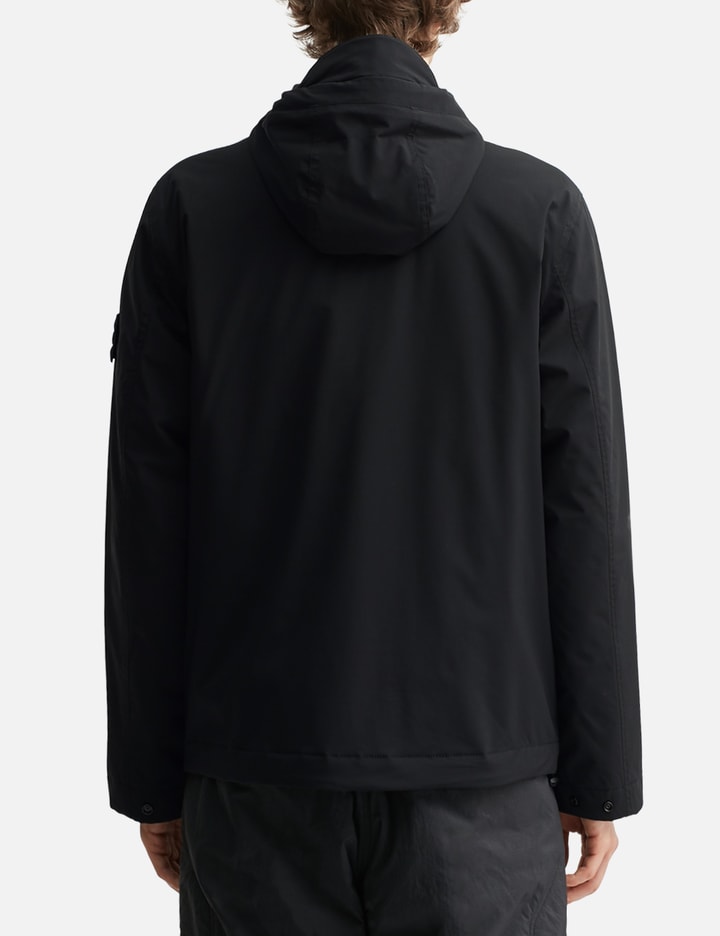 Stone Island Soft Shell-r Padded Jacket In Black