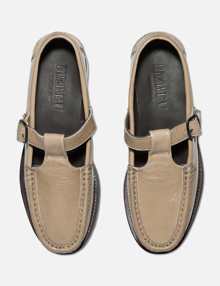 Alber Crinkled Glossy T-Bar Loafers Placeholder Image