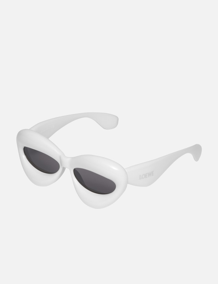 Shop Loewe Inflated Cat Eye Sunglasses In Grey