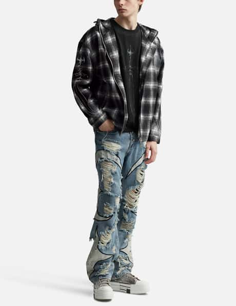 THUG CLUB - Arab Sword Flannel Zip-up | HBX - Globally Curated 