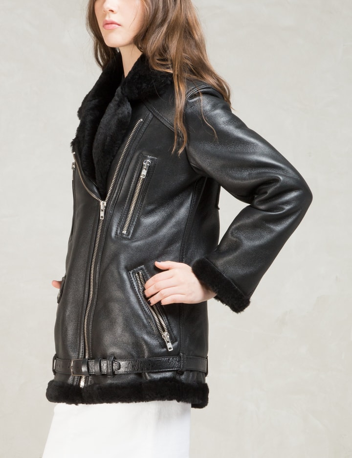 Black Anger Vision Shearling Jacket Placeholder Image