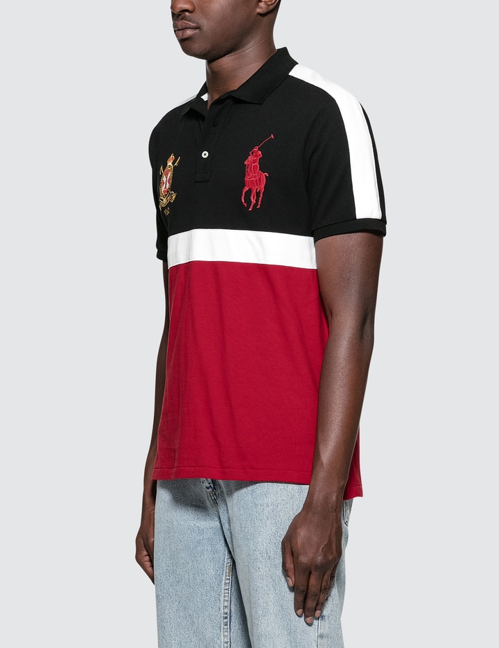 Custom Slim Fit S/S Polo With Badge Placeholder Image