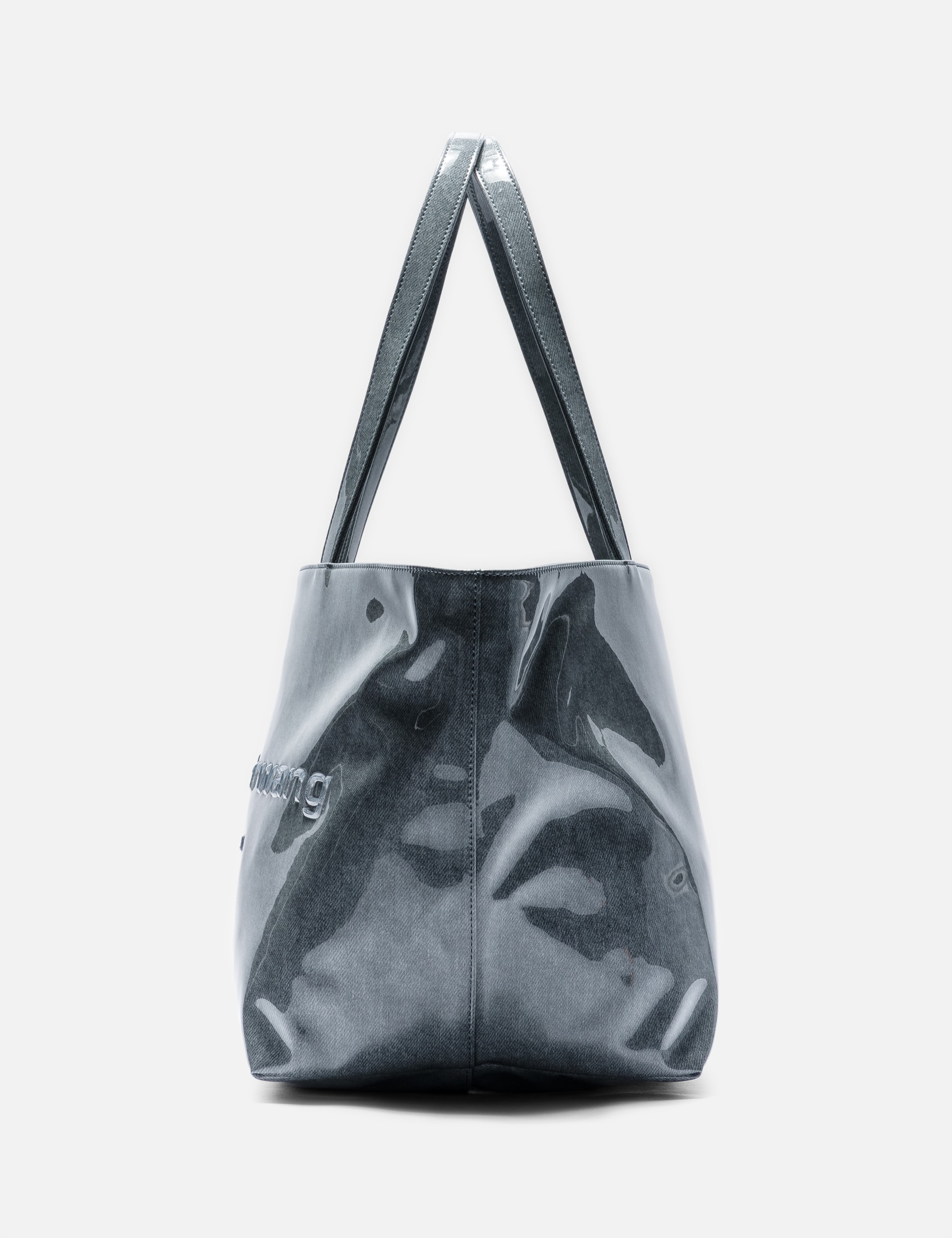 Lacquered Denim Punch Large Tote view 17