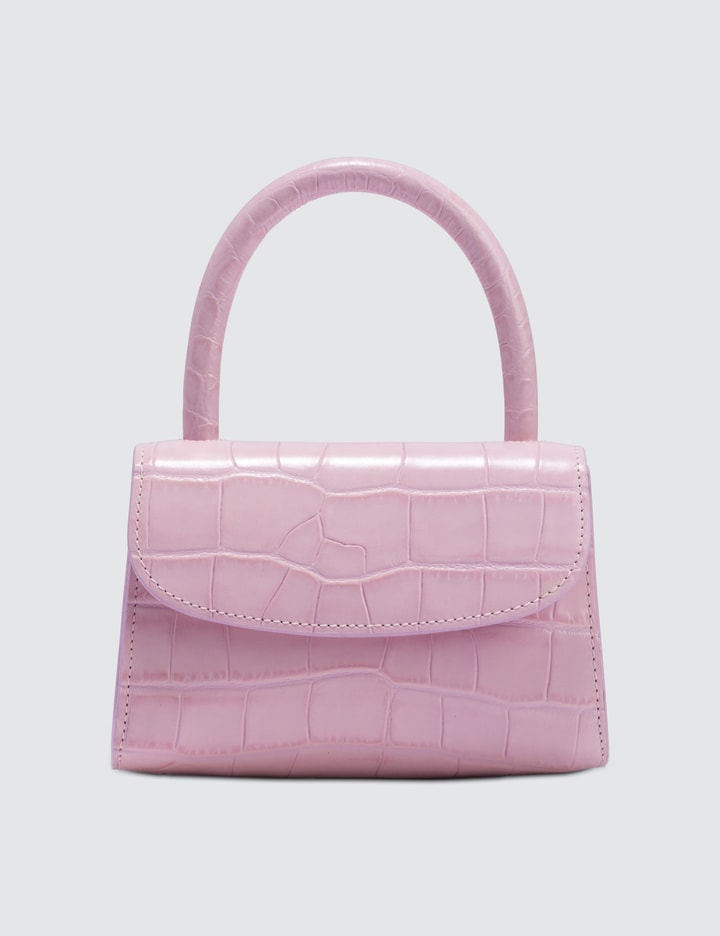 Mini Pink Croco Embossed Leather Bag Placeholder Image