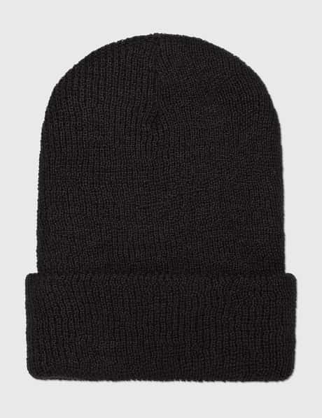 MUSEUM OF PEACE & QUIET Wordmark Beanie Museum of Peace and Quiet Signature Rib Knit Beanie in  main image 3