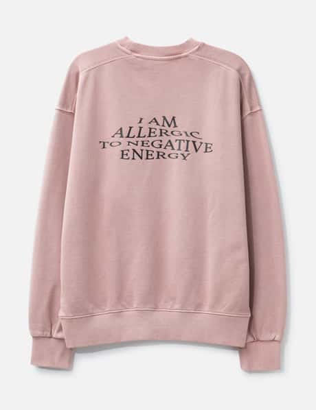 "Allergic To Negativity Pink Washed" Crewneck view 6