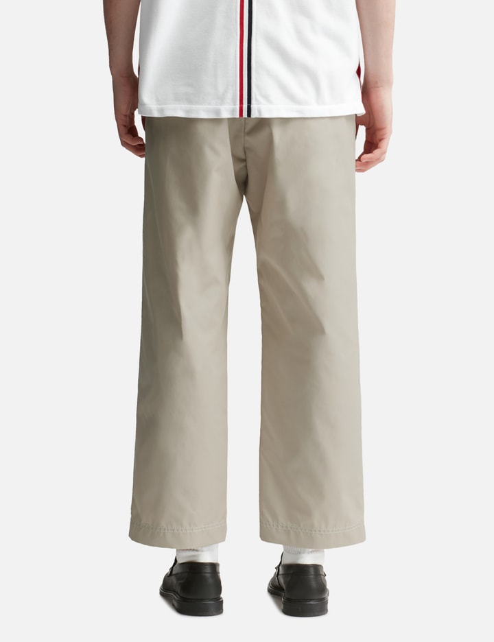 Thom Browne Straight-leg Cropped Typewriter Cloth Trousers In Beige