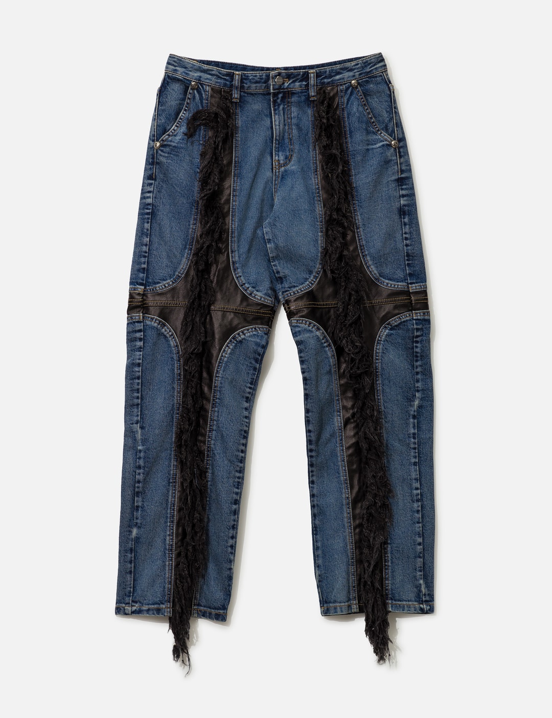 Mohican Leather Denim Pants view 7