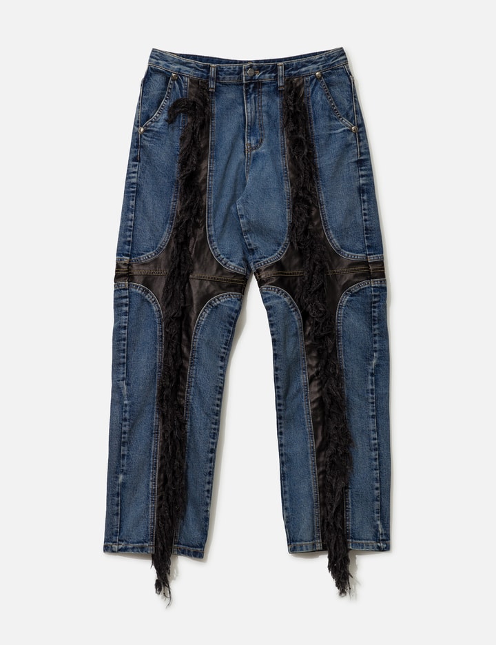 Mohican Leather Denim Pants Placeholder Image