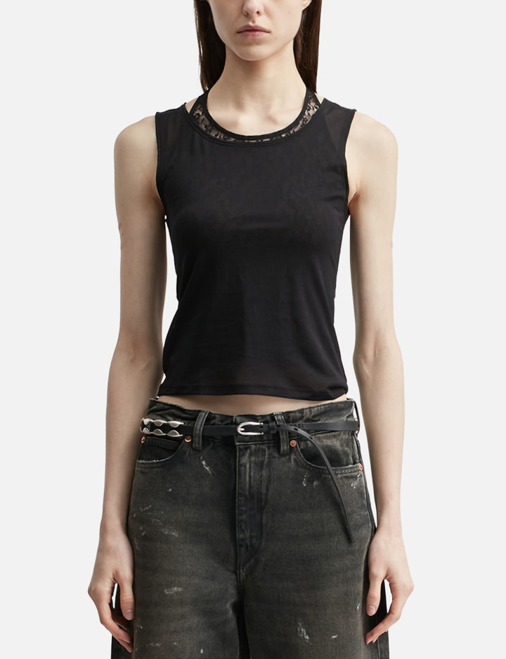 Our Legacy Swim Layered-effect Cotton-blend Tank In Black