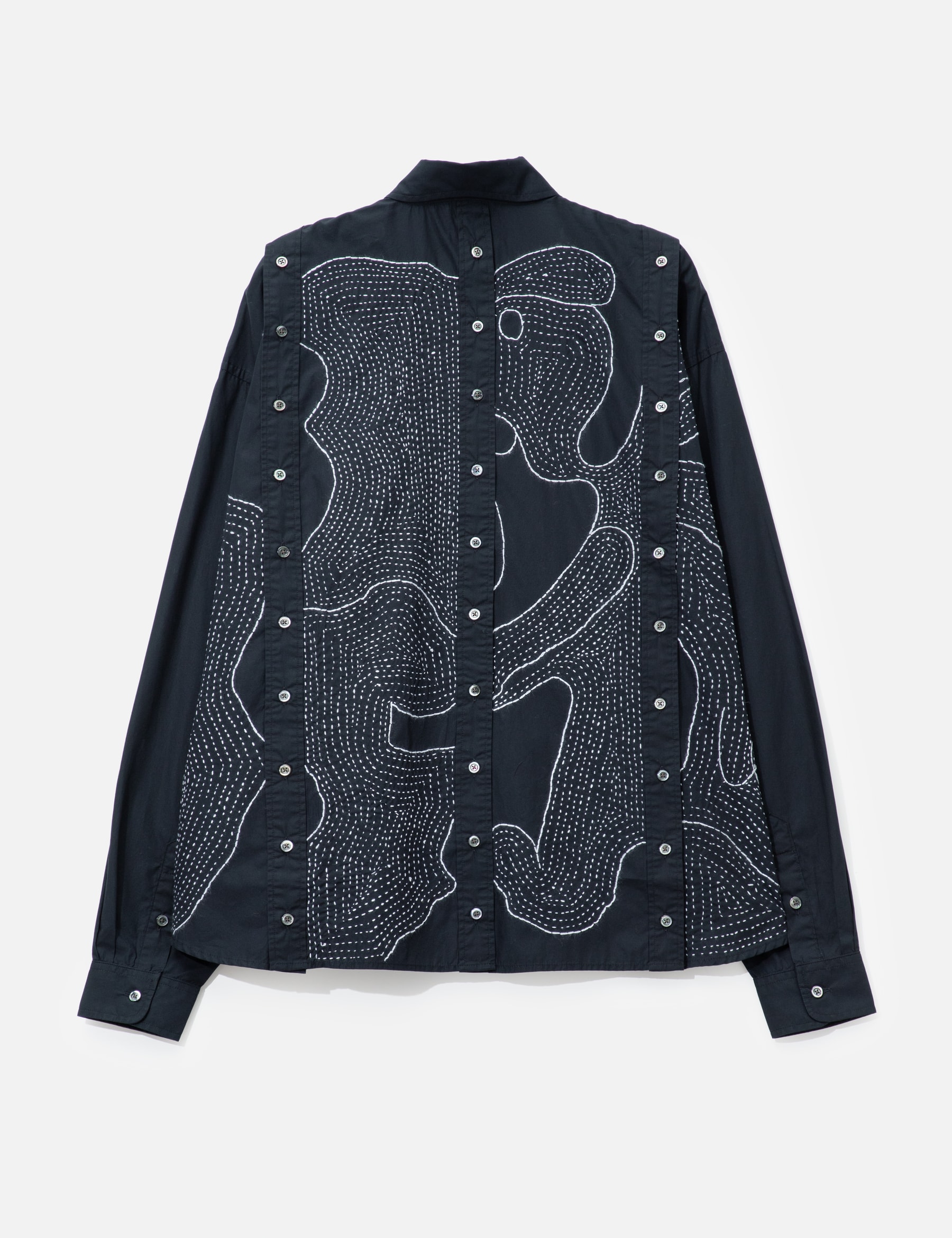 Black Detachable Oversized Shirt view 17