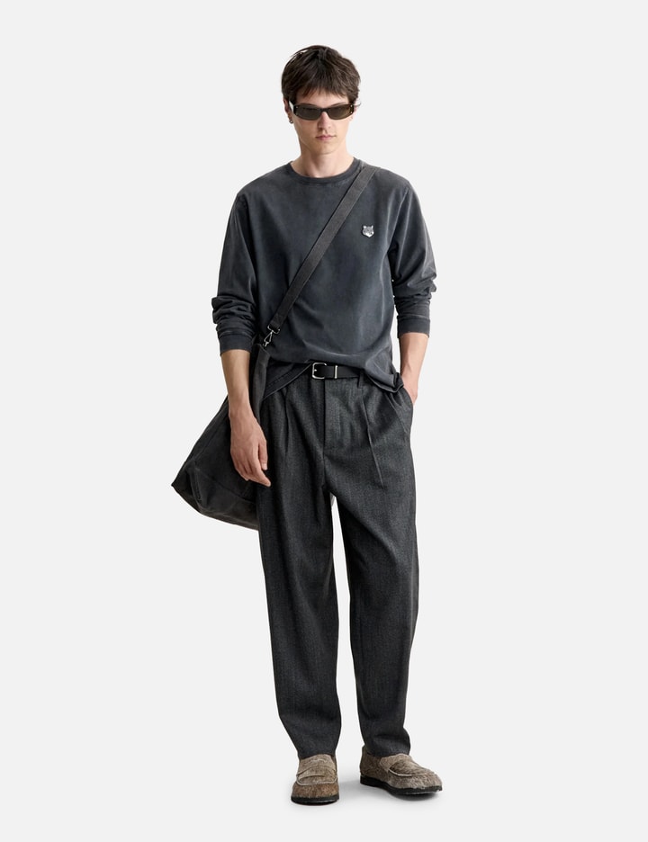 Maison Kitsuné Fox Head Faded Comfort Long Sleeve Tee-Shirt