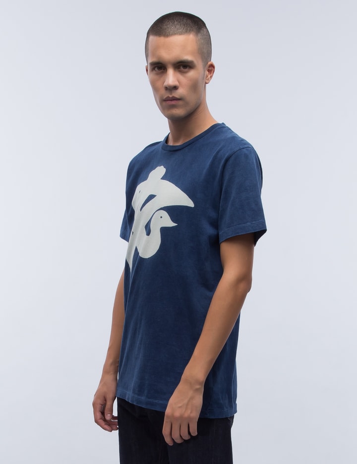 Indigo "bassen" Traversable Paint Crain S/S T-Shirt Placeholder Image