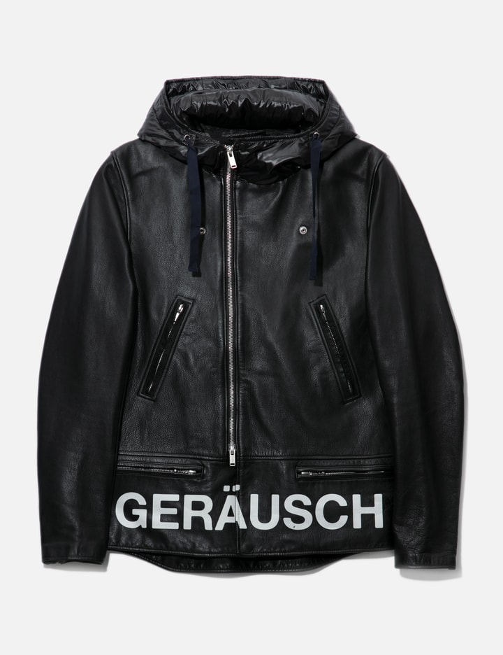 Undercover Geräusch Leather Jacket In Black