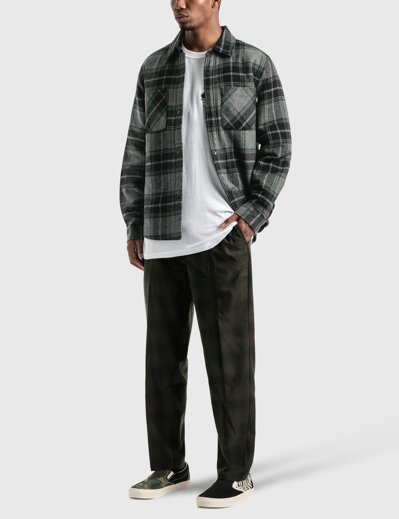 stussy max plaid quilted shirt