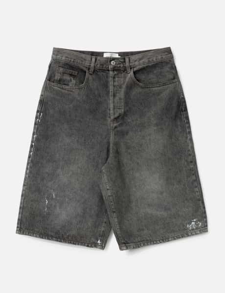 FRAGILE CLUB Vintage Black Baggy Shorts