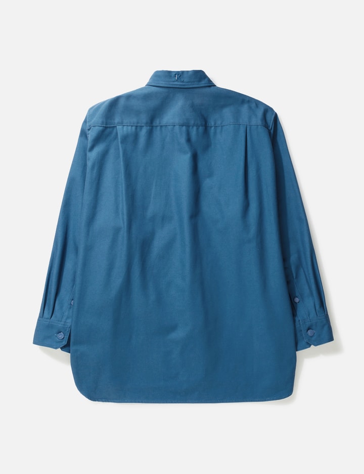 OVERSIZED DENIM SHIRT WITH R PIN IN BACK Placeholder Image