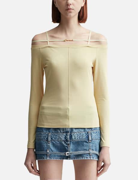 Jacquemus Shoulder Tee Jacquemus La Chemise Brezza Off-shoulder