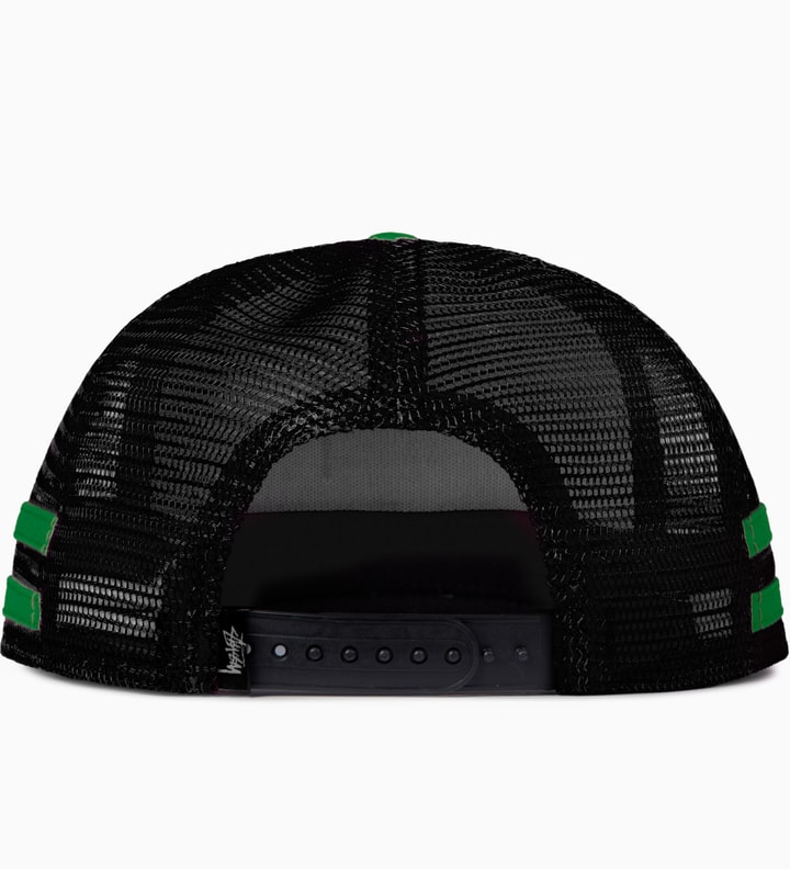 Green City Striped Trucker Cap Placeholder Image