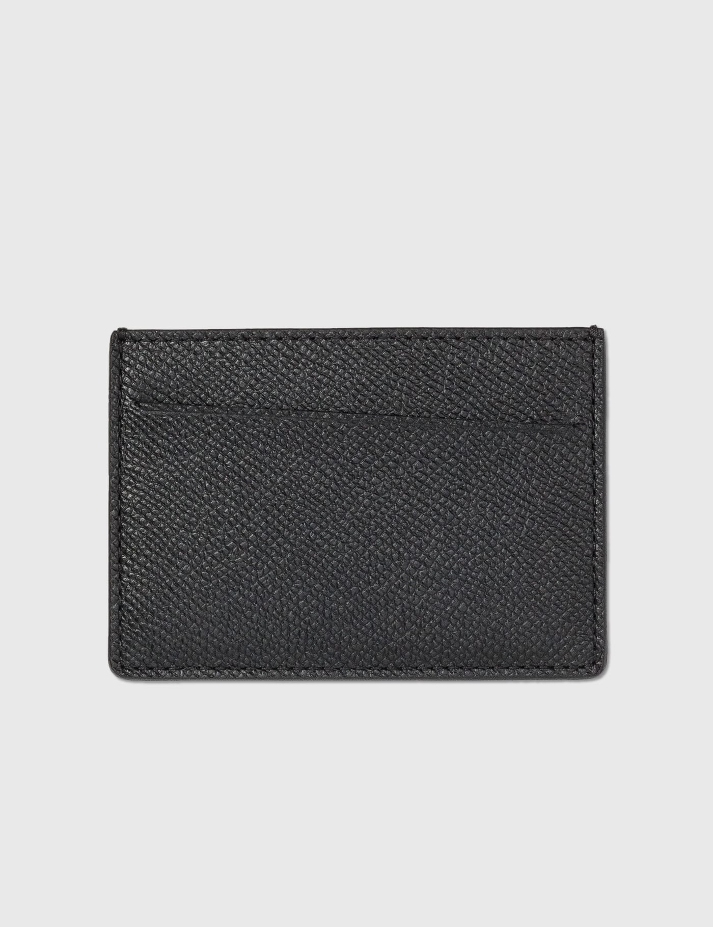 Maison Margiela Off-white Leather Card Holder in Black for Men Mens Wallets and cardholders Maison Margiela Wallets and cardholders 