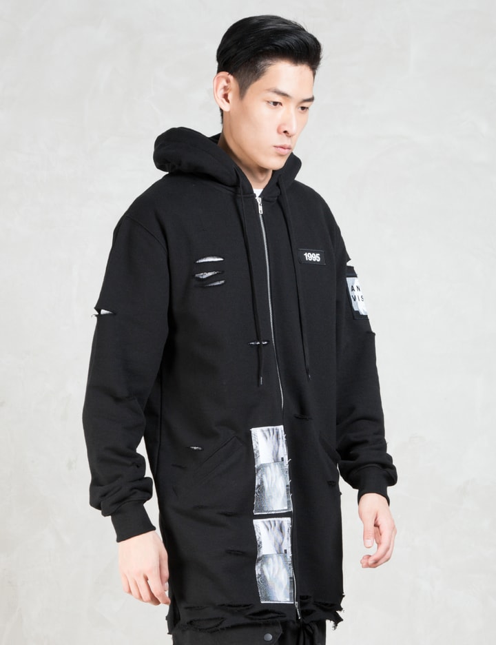 Black Osaka Zipped Long Hoodie Placeholder Image