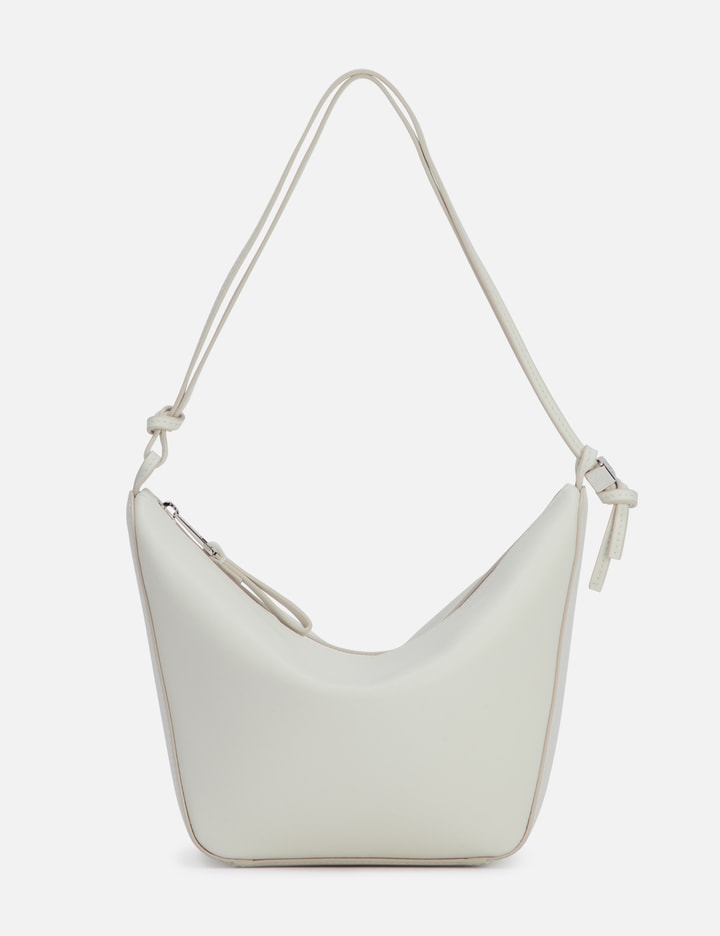 Loewe Hammock Drawstring Small Leather Shoulder Bag In White