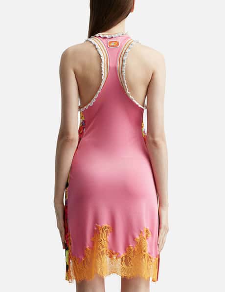 diesel pink dress Diesel M-Arcey logo-plaque mini dress