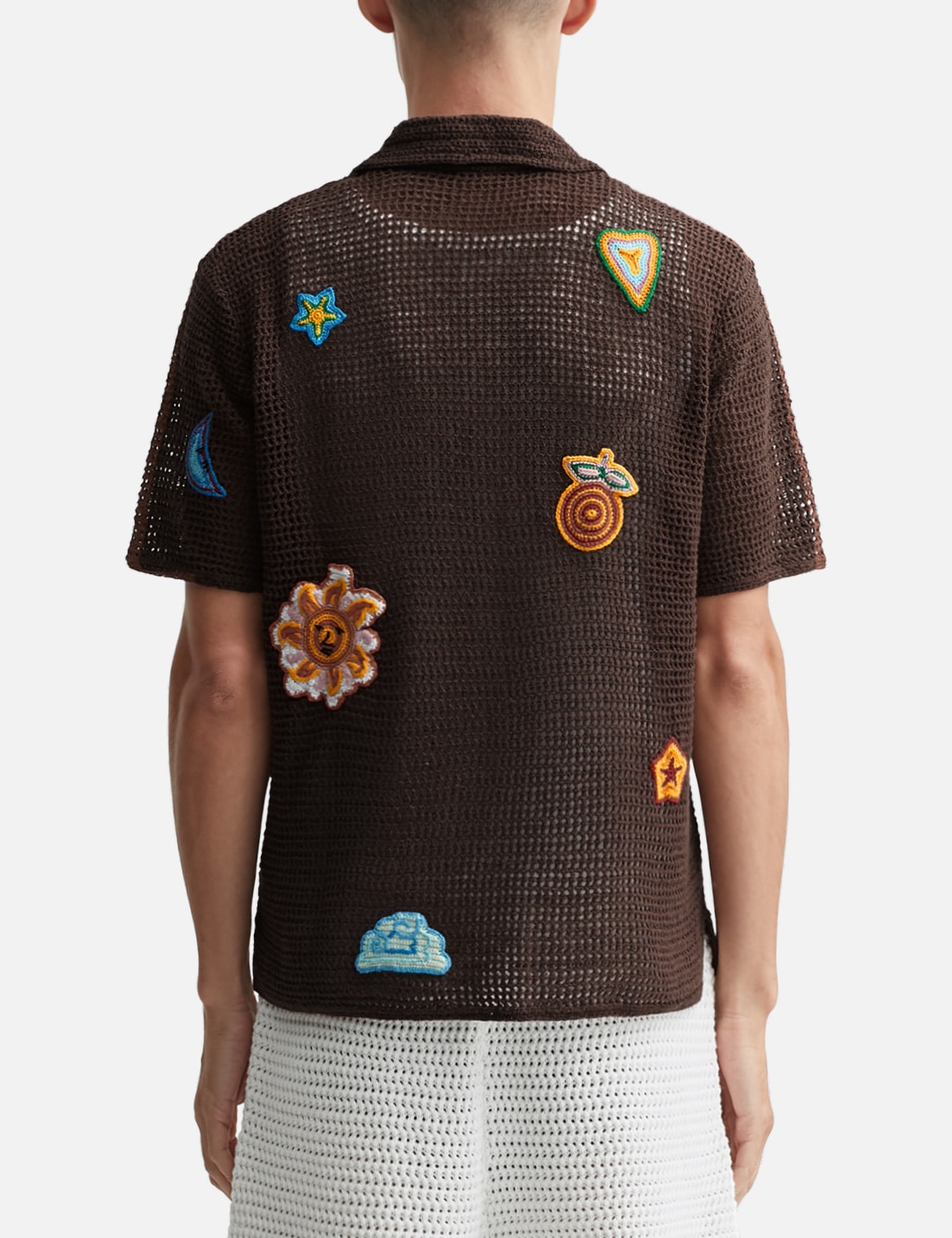 Motif Crochet Polo Shirt view 14