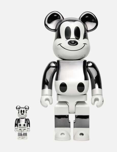 Medicom Toy Fragment Design 90 Years Mickey Mouse 400% + 100% Be@rbrick Set