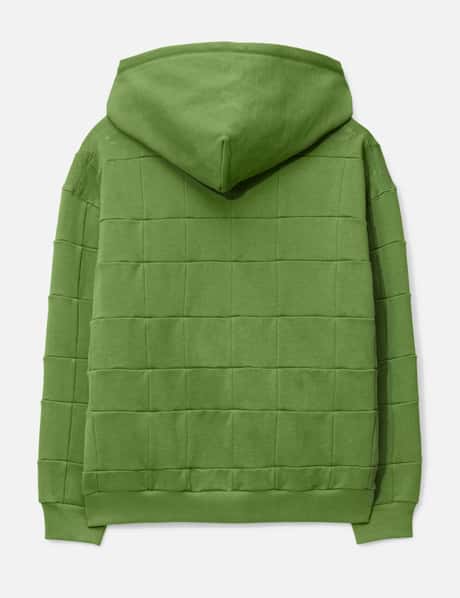 Green Patchwork Zip Up Hoodie view 9