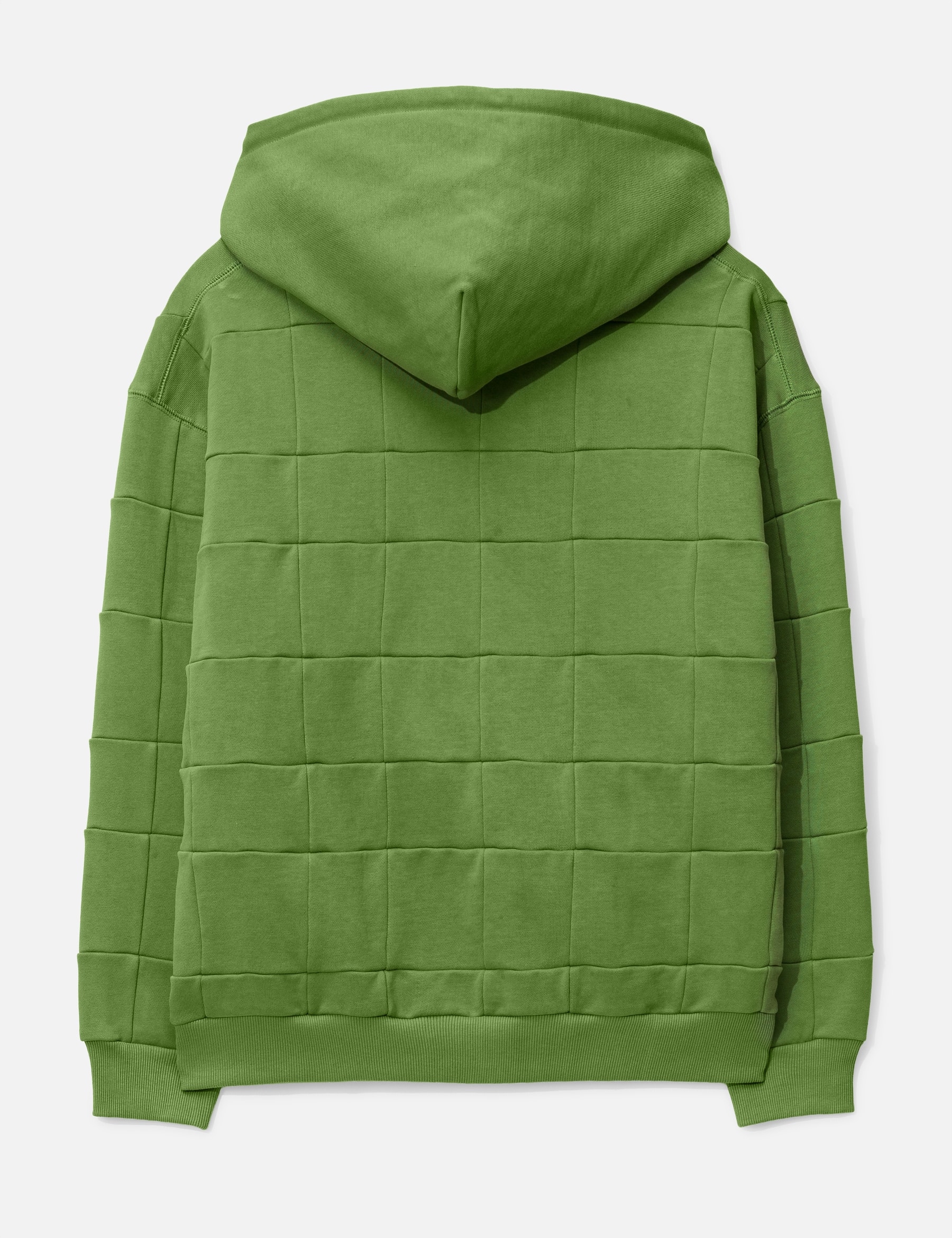 Green Patchwork Zip Up Hoodie view 20