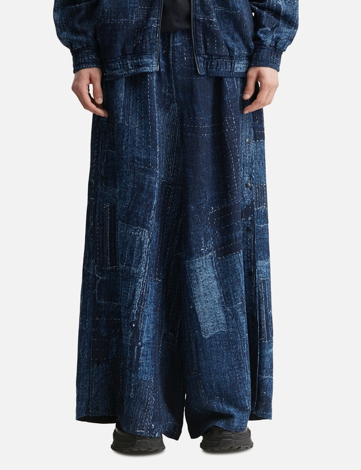 펀드멘탈 Boro Side Button Hakama Pants Rinse