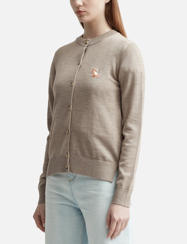 Chillax Fox Head Patch Adjusted R-Neck Cardigan Placeholder Image
