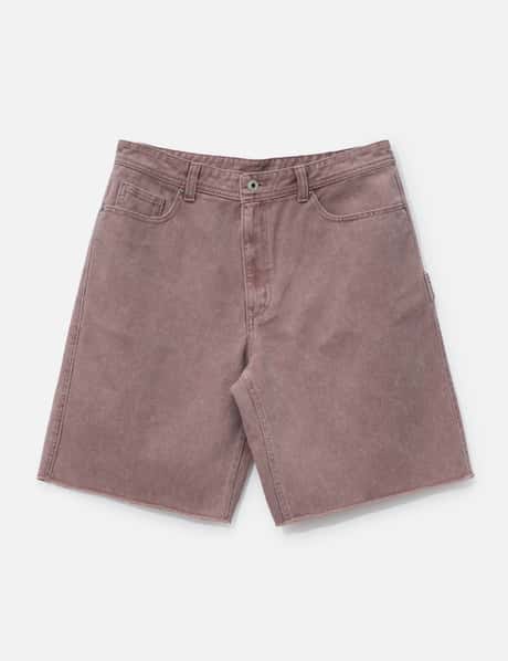 Washed Cutoff Denim Shorts view 6