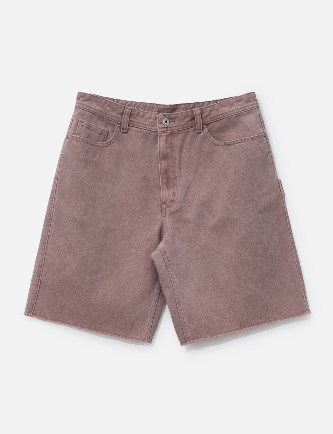 Washed Cutoff Denim Shorts view 7