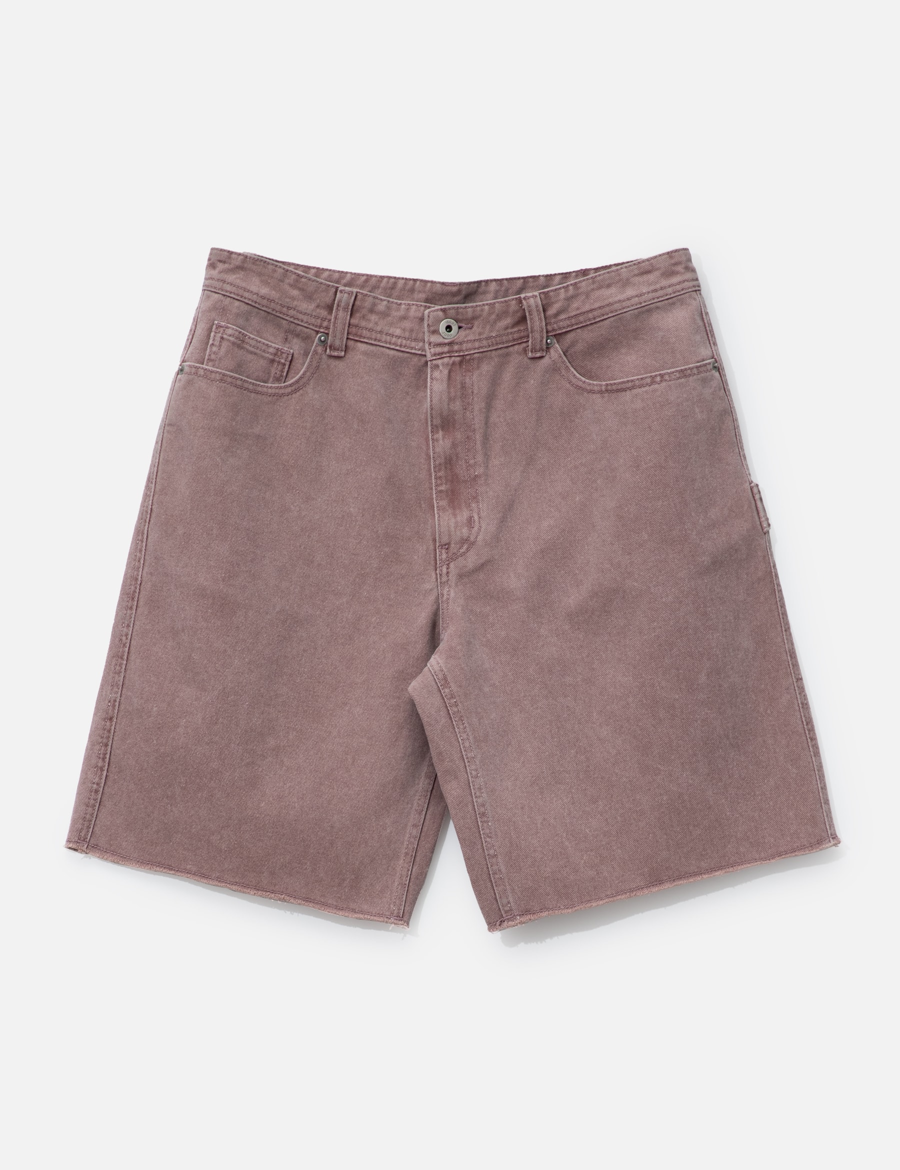 Washed Cutoff Denim Shorts view 16