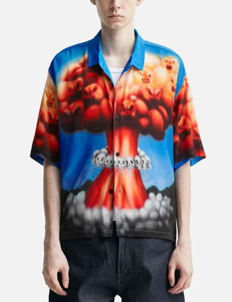 Explosion Short Sleeve Button Down Shirt view 10