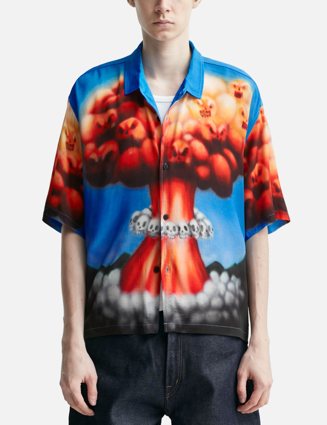 Explosion Short Sleeve Button Down Shirt view 18