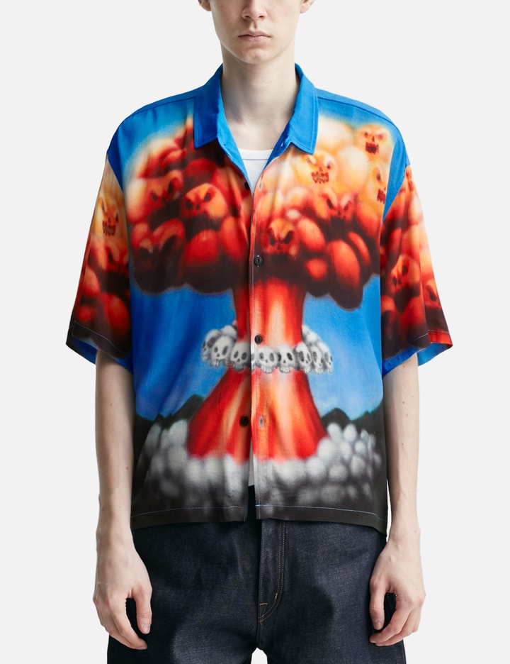 Brain Dead Explosion Short Sleeve Button Down Shirt