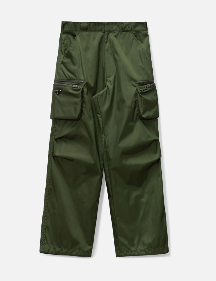 Prada Re-nylon Pants In Green