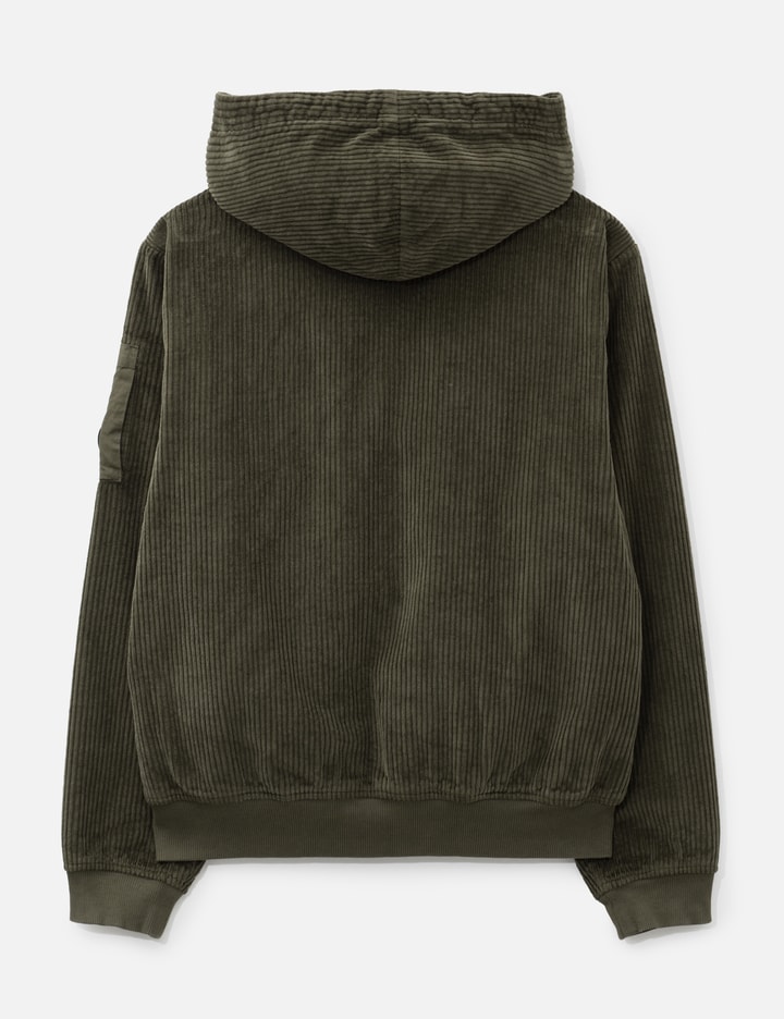 C.P. Company 350 Corduroy Hooded Lens Padded Sweatshirt